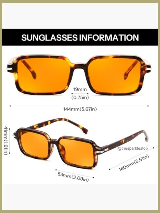 Retro Rectangular Narrow Slim Square Sunglasses for Women Men UV400 Thin main image 6